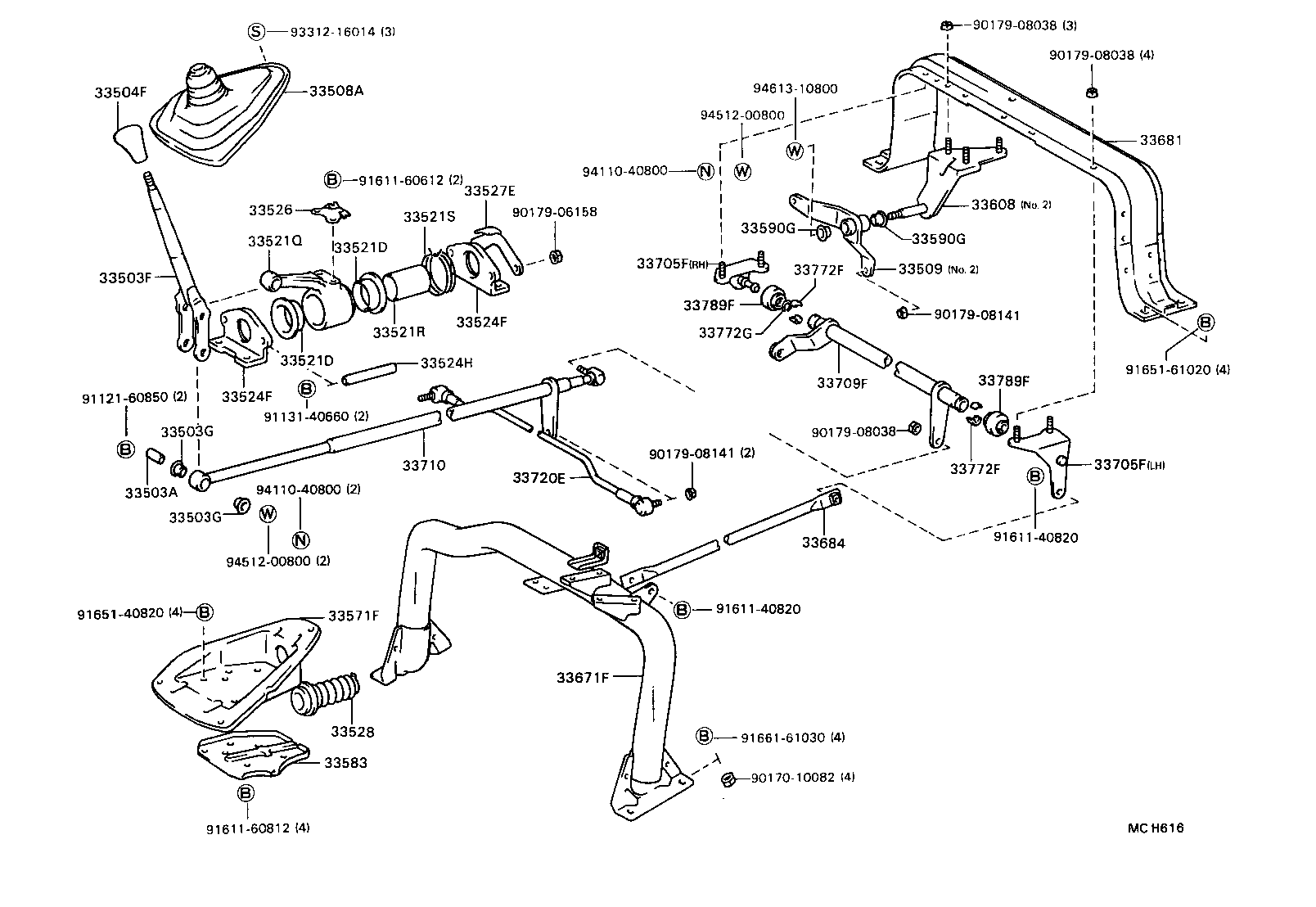 33583-36050 BRACKET, CONTROL SHAFT, LOWER NO.2 product image