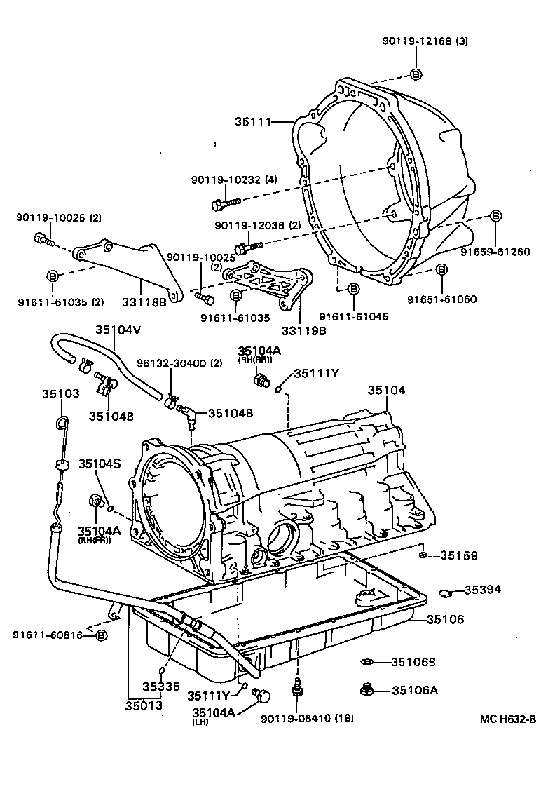 35013-35220 TUBE SUB-ASSY, TRANSMISSION OIL FILLER product image