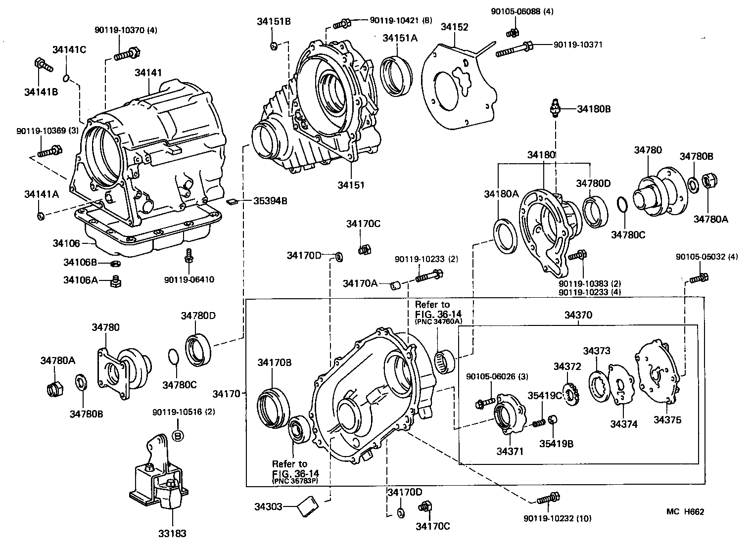36101-35020 CASE, TRANSFER product image