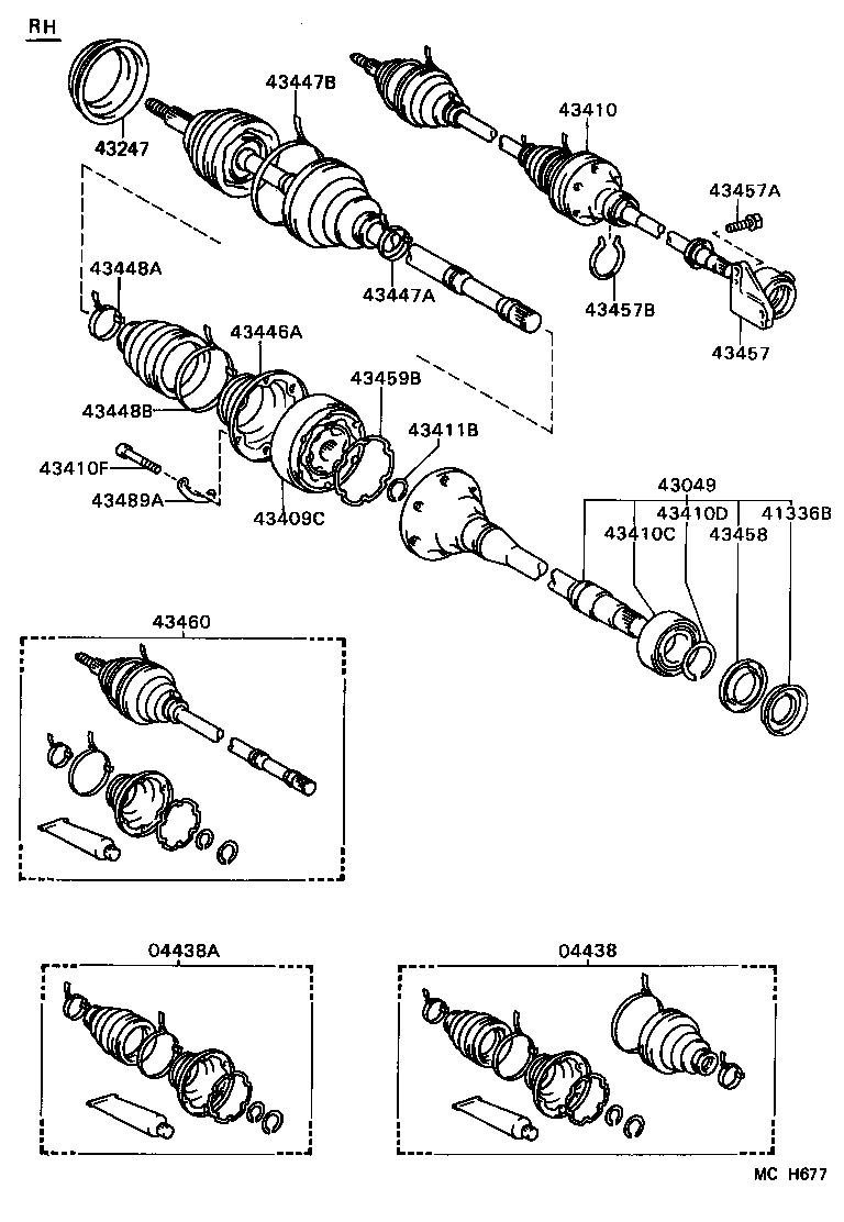 41309-03010 SHAFT SUB-ASSY, DIFFERENTIAL SIDE GEAR, LH product image