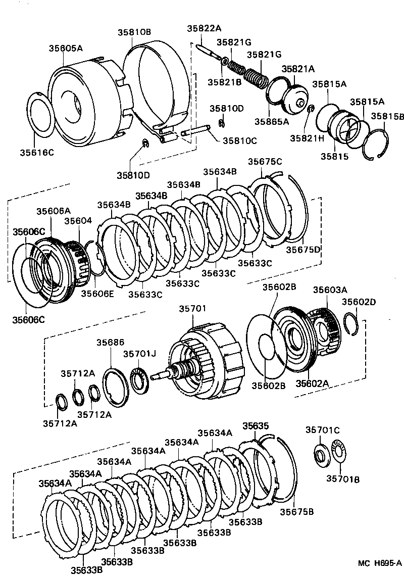 Toyota 35602-50010 PISTON SUB-ASSY, FORWARD CLUTCH