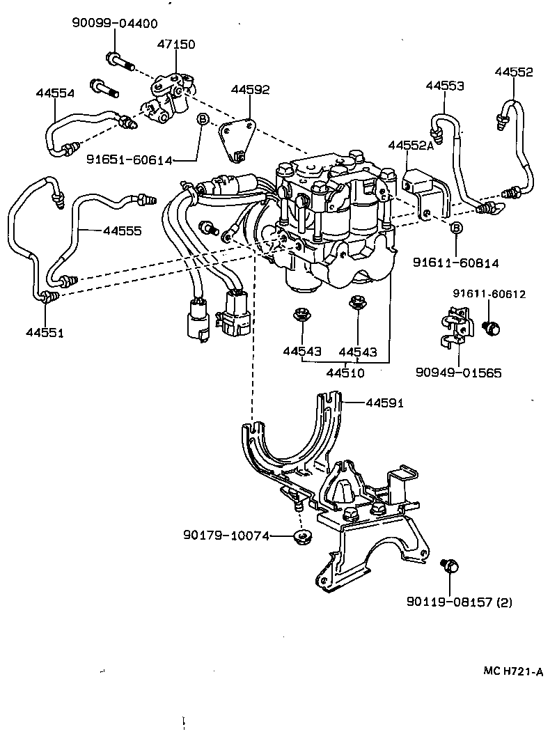 44553-12020 TUBE, BRAKE ACTUATOR, NO.3 product image