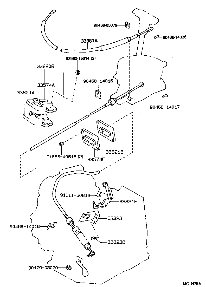 33054-01020 LEVER SUB-ASSY, SHIFT, NO.2(FOR FLOOR SHIFT) product image
