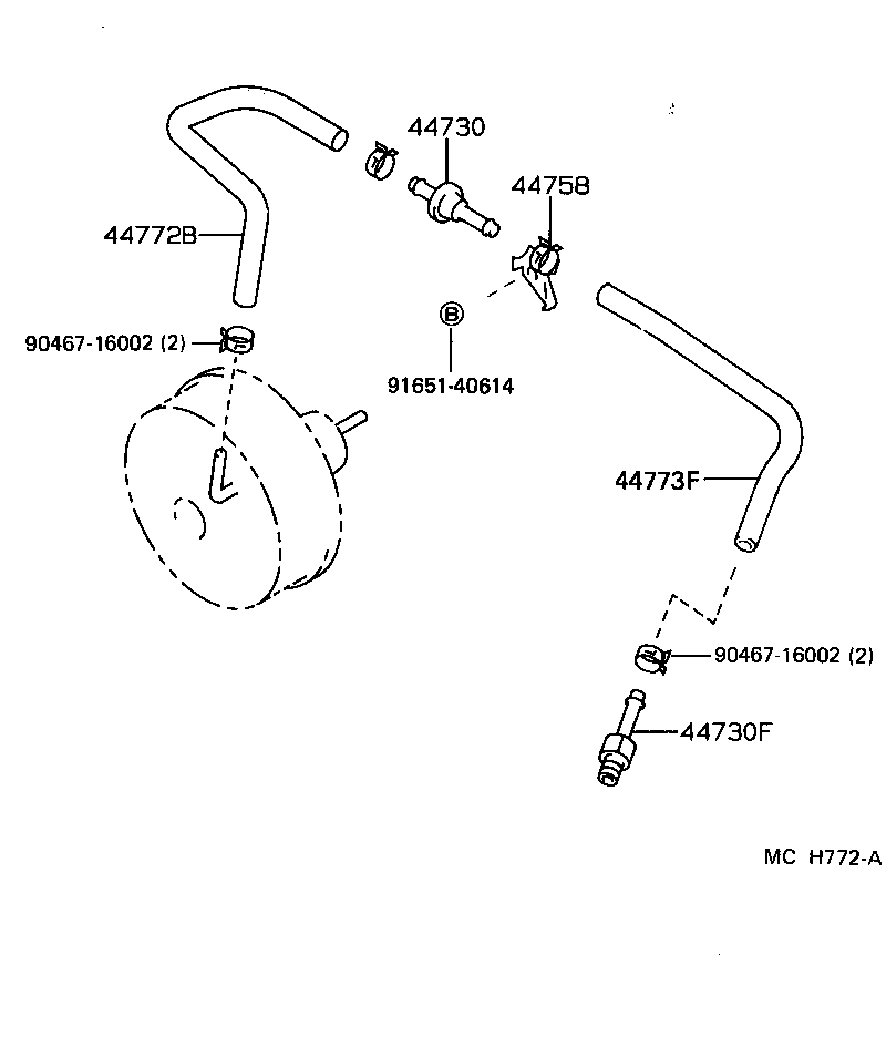 44773-12390 HOSE, UNION TO CHECK VALVE product image