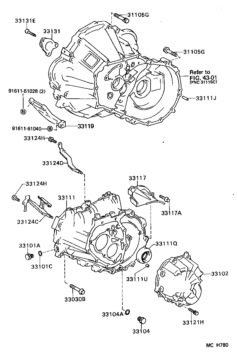 90105-10065 BOLT(FOR TRANSAXLE CASE & ENGINE SETTING) product image