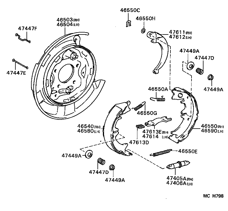 46201-32150-04 LEVER SUB-ASSY, PARKING BRAKE product image