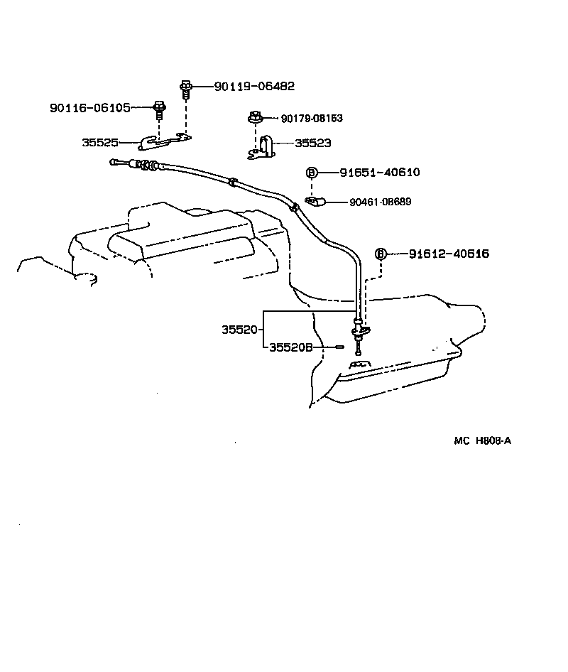 35520-30160 CABLE ASSY, THROTTLE product image