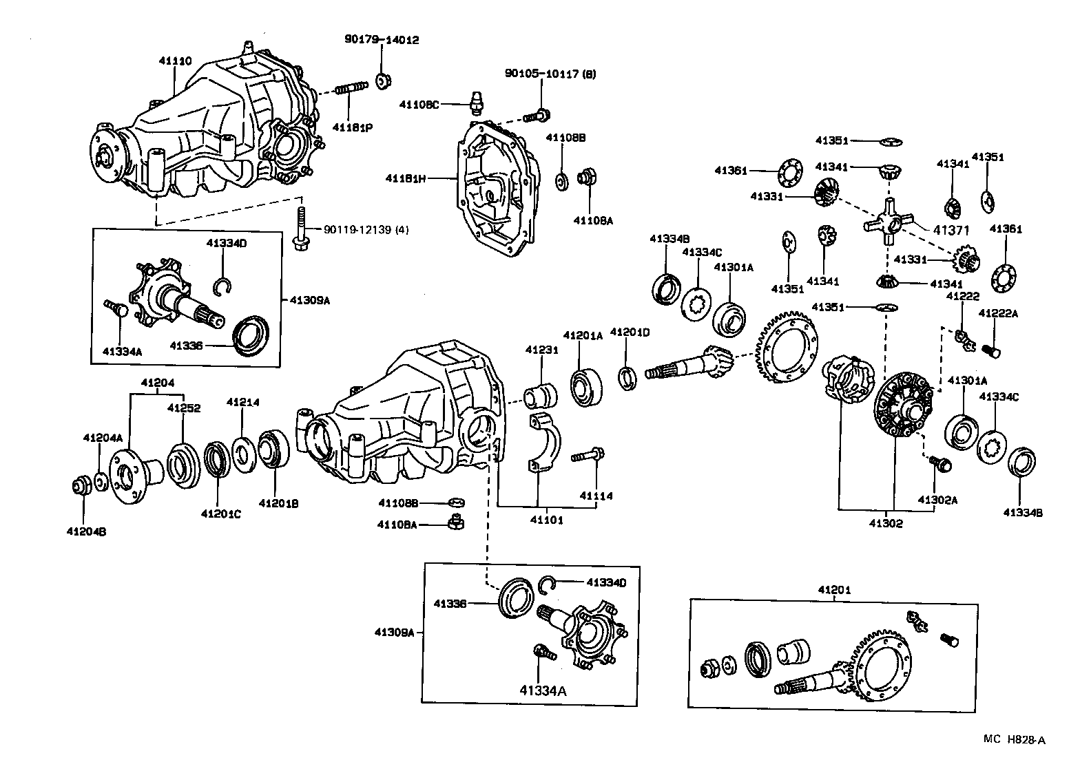41201-39895 FINAL GEAR KIT, DIFFERENTIAL, REAR product image