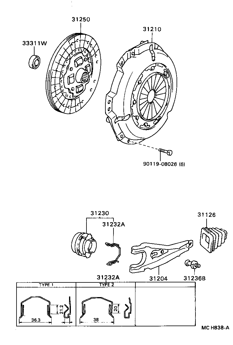 31250-27070 DISC ASSY, CLUTCH product image