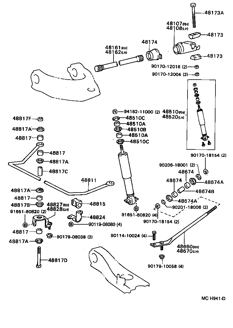 48161-27150 SPRING, TORSION BAR, RH product image