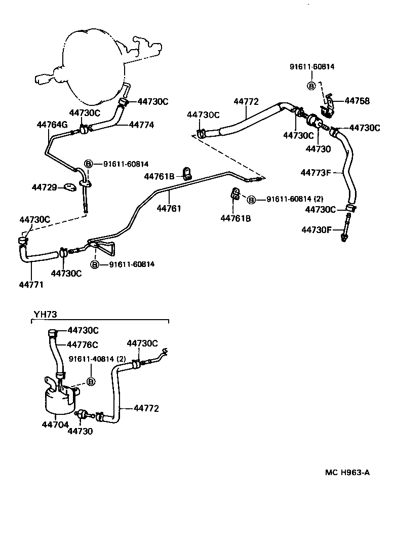44609-28140 PLATE & RETAINER SUB-ASSY, BOOSTER product image