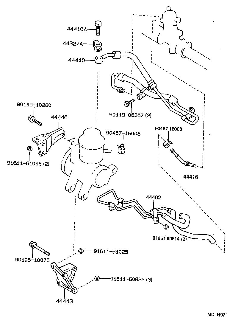 44350-12051 PULLEY ASSY, POWER STEERING IDLE product image
