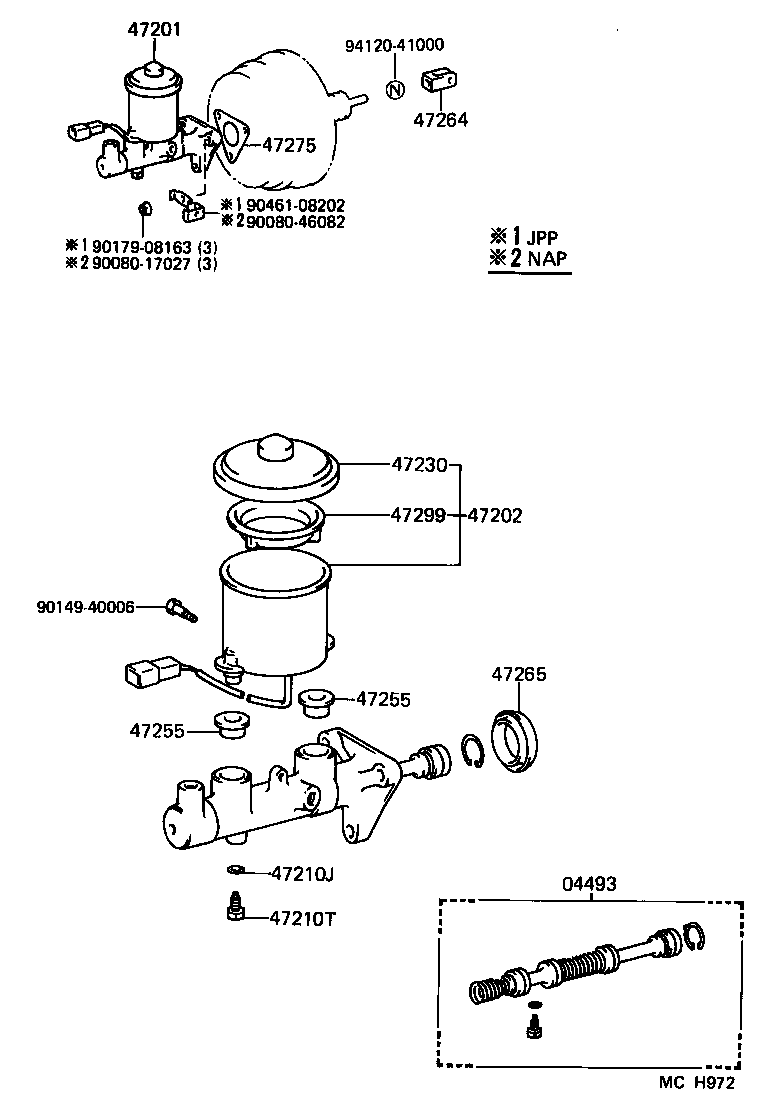 47264-03010 CLEVIS, MASTER CYLINDER PUSH ROD product image