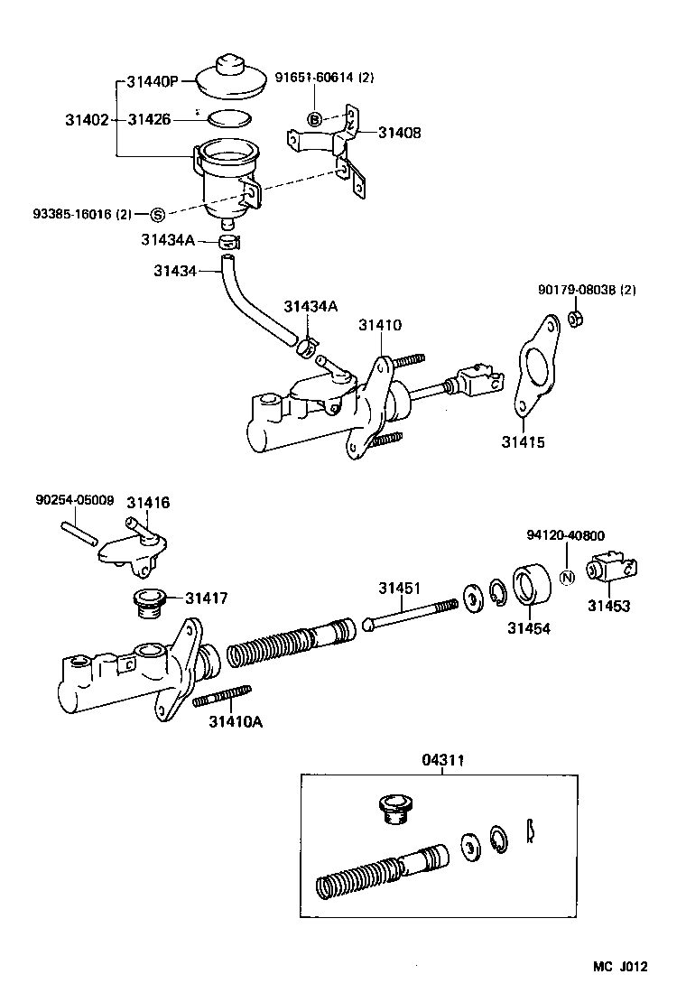 31451-27010 ROD, CLUTCH MASTER CYLINDER PUSH product image