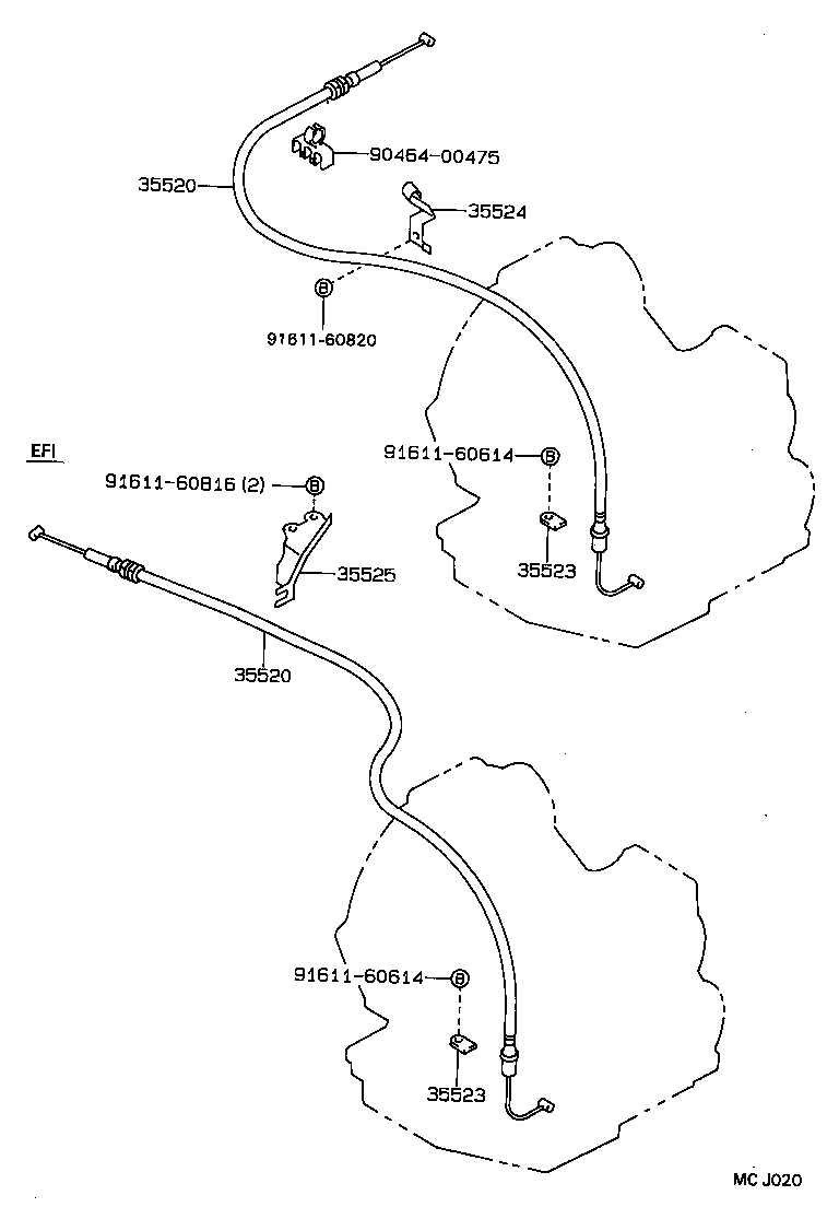 35520-12280 CABLE ASSY, THROTTLE product image