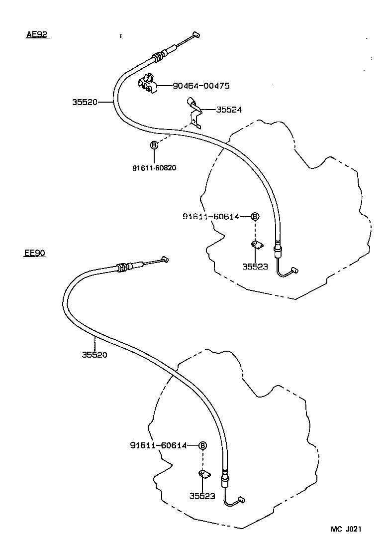 35520-12200 CABLE ASSY, THROTTLE product image