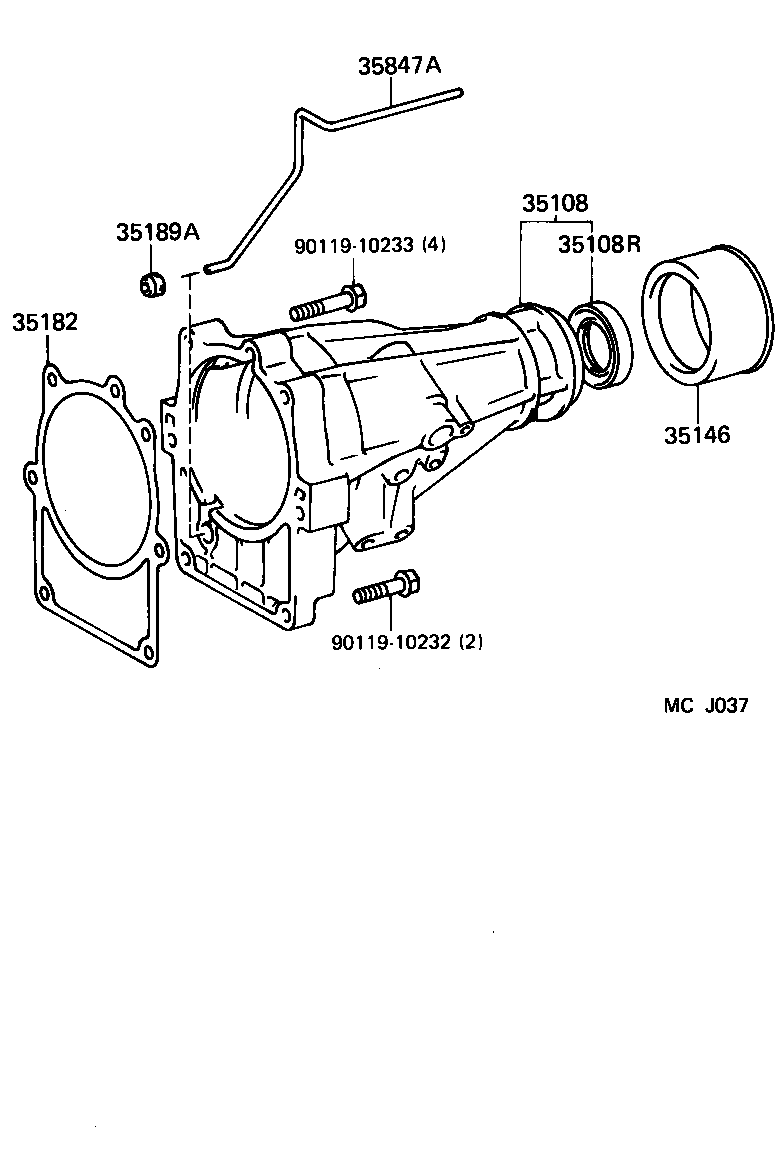 35108-30102 HOUSING SUB-ASSY, EXTENSION (ATM) product image