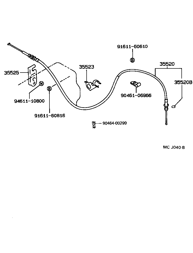 35520-30160 CABLE ASSY, THROTTLE product image