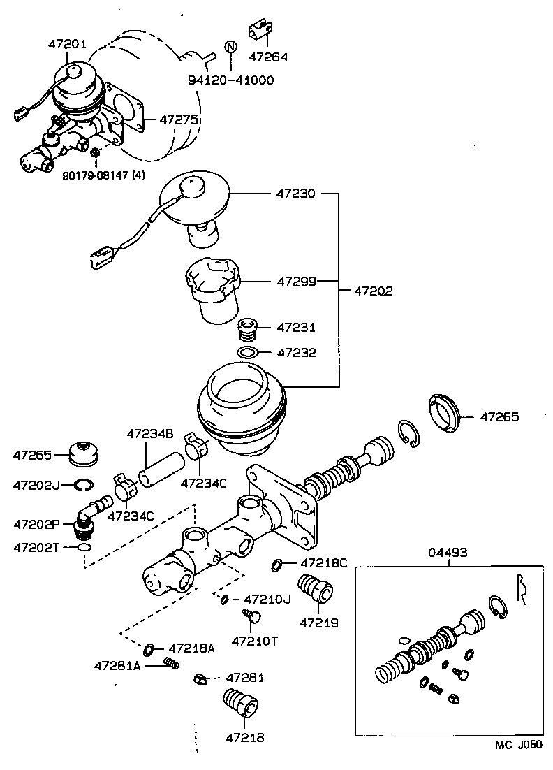 04493-30170 CYLINDER KIT, BRAKE MASTER product image