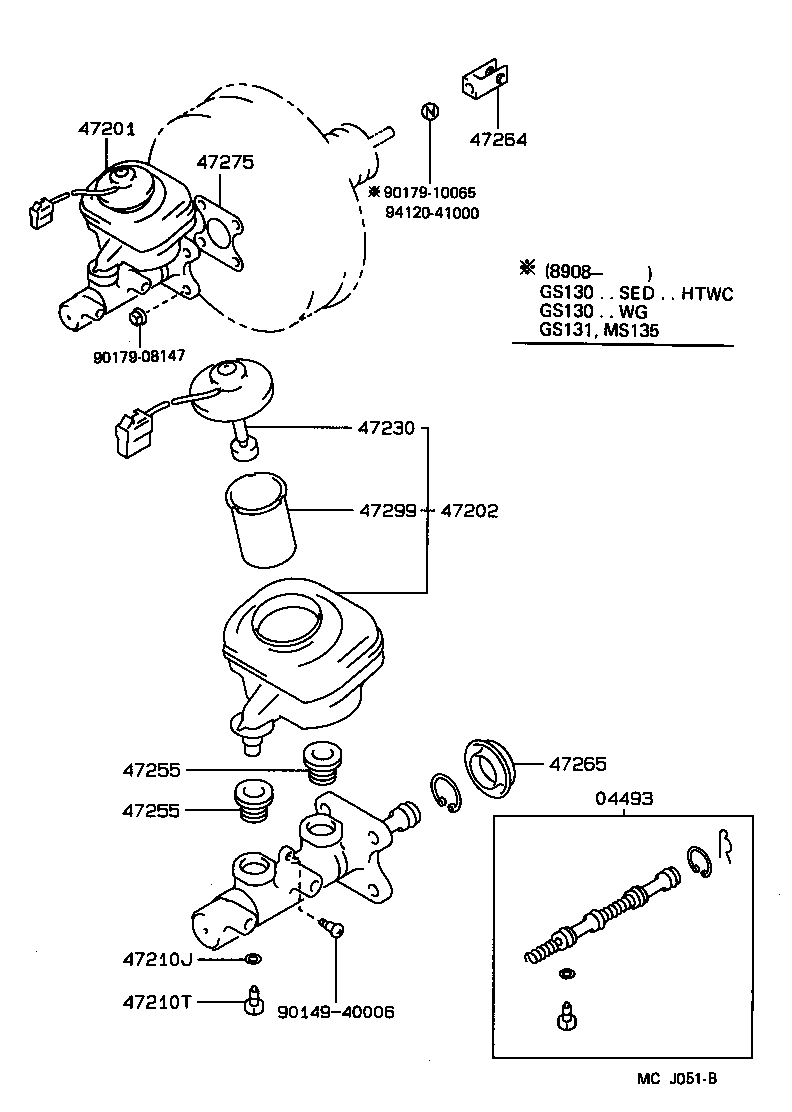 04493-30170 CYLINDER KIT, BRAKE MASTER product image