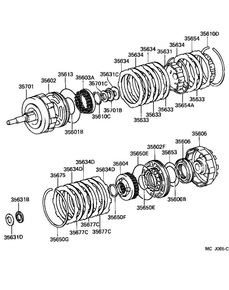 35602-50010 PISTON SUB-ASSY, FRONT CLUTCH product image