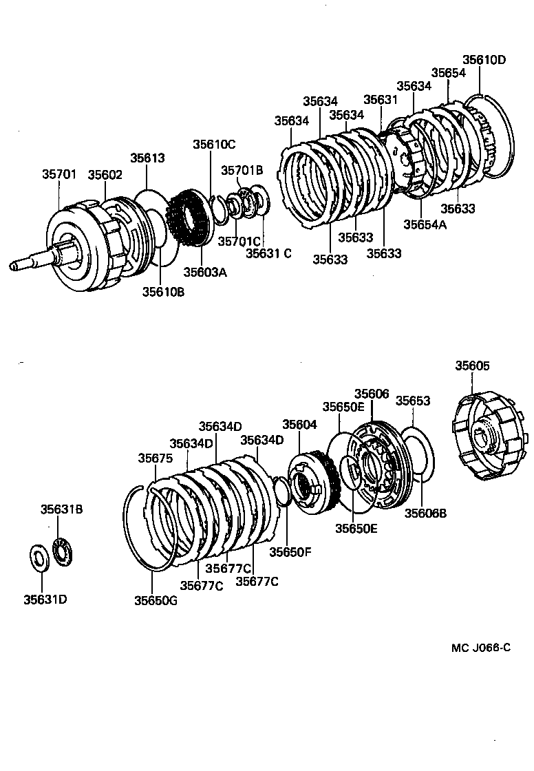 35602-50010 PISTON SUB-ASSY, FRONT CLUTCH product image