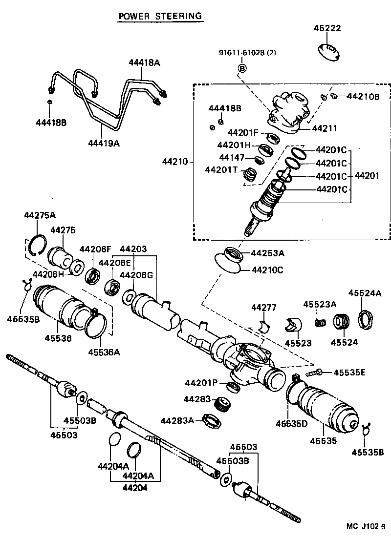 Toyota 44419-20190 TUBE, STEERING LEFT TURN PRESSURE