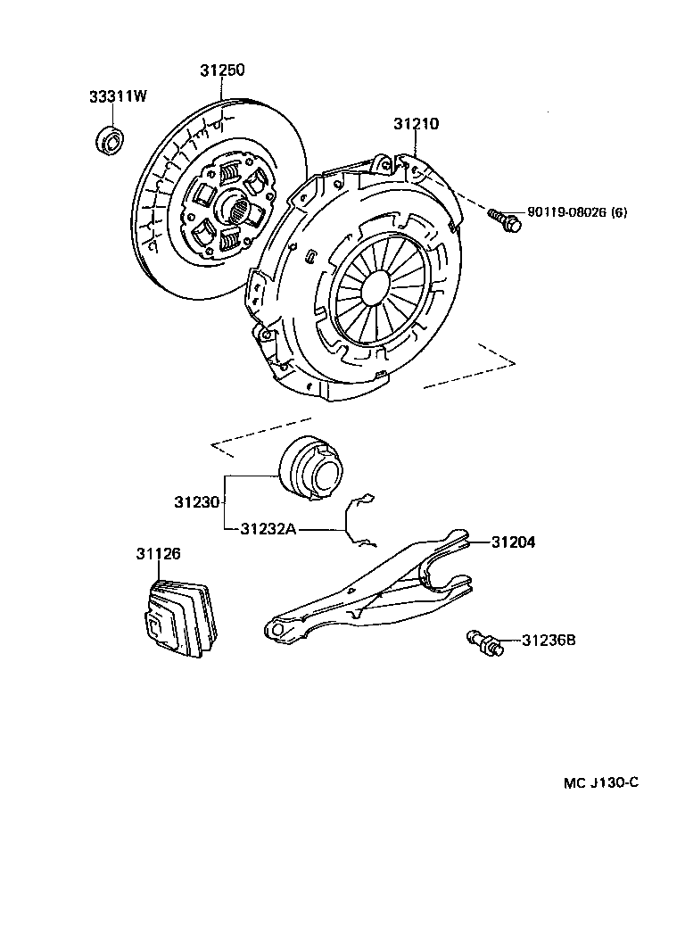 31250-22280 DISC ASSY, CLUTCH product image