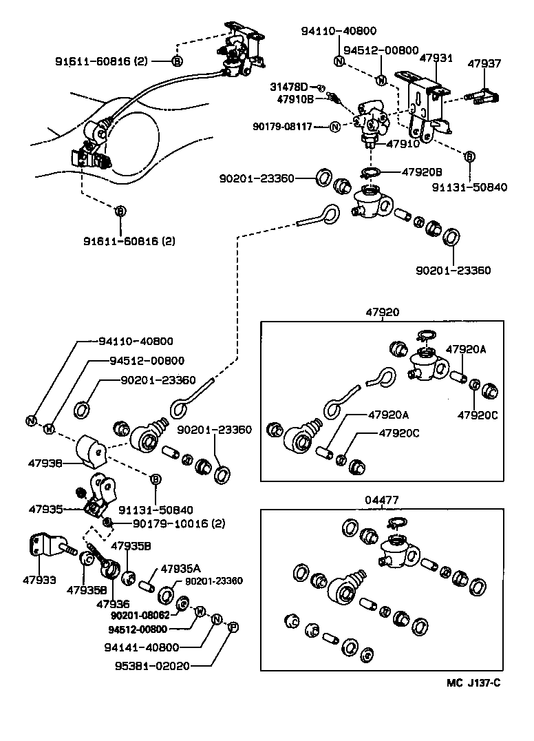 04477-36010 BUSH & BOOT KIT, LOAD SENSING SPRING product image