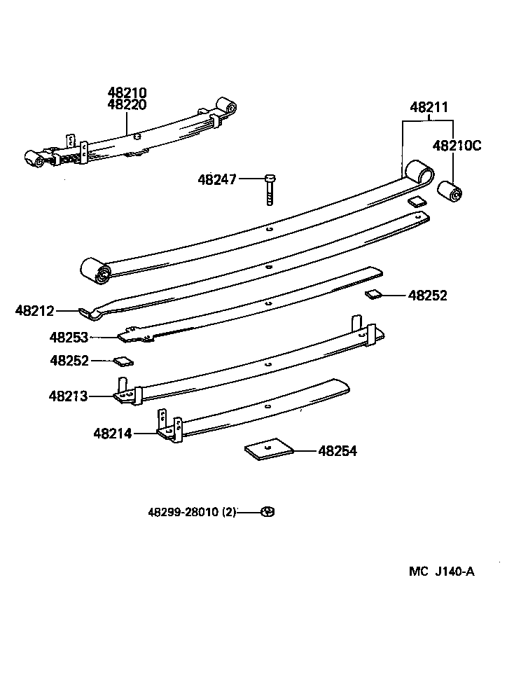 48202-26730 LEAF, REAR SPRING, NO.3 product image