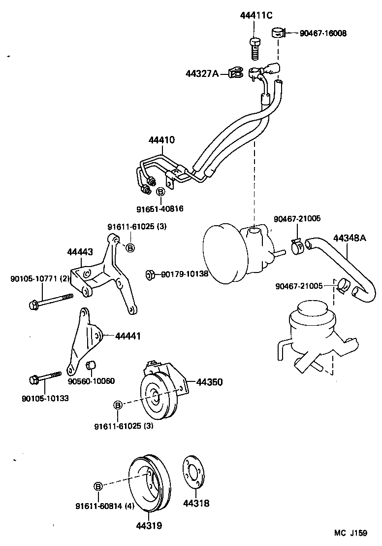 44348-26080 HOSE, OIL RESERVOIR TO PUMP, NO.1 product image