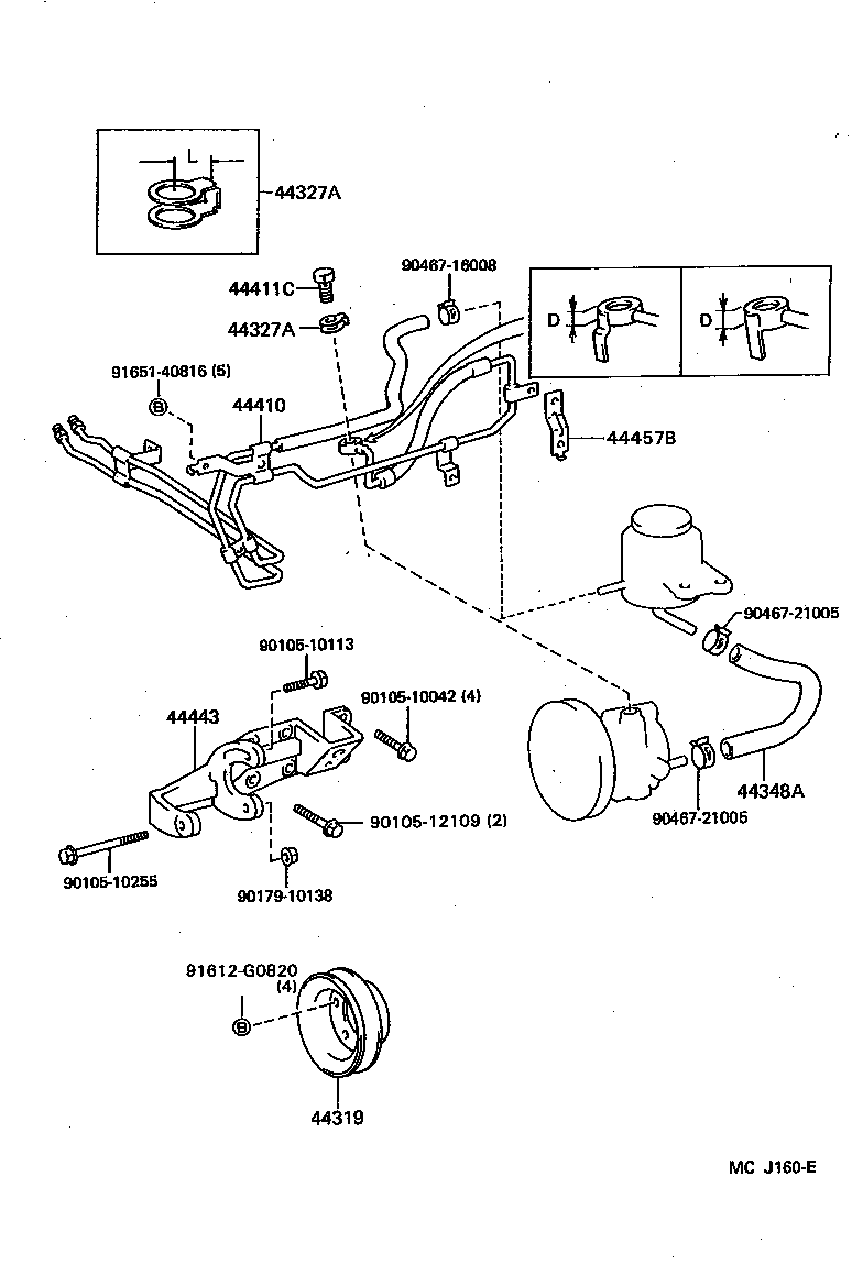 44348-26080 HOSE, OIL RESERVOIR TO PUMP, NO.1 product image