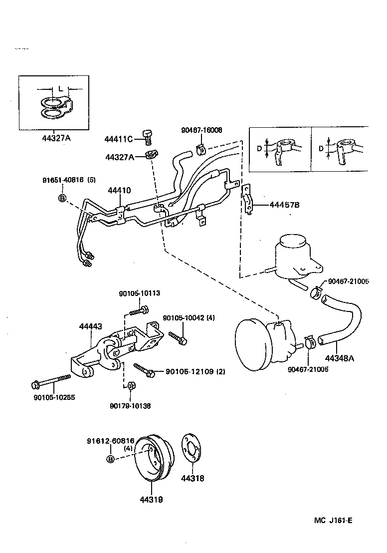 44348-26080 HOSE, OIL RESERVOIR TO PUMP, NO.1 product image
