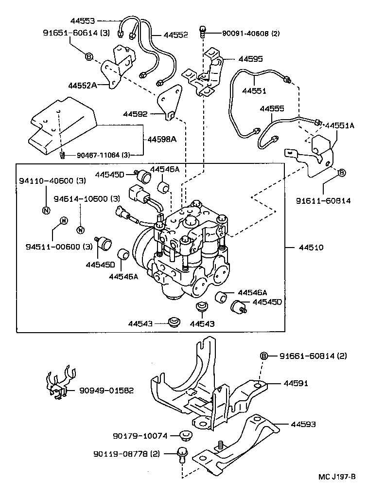 47311-20690 TUBE, FRONT BRAKE, NO.1 product image
