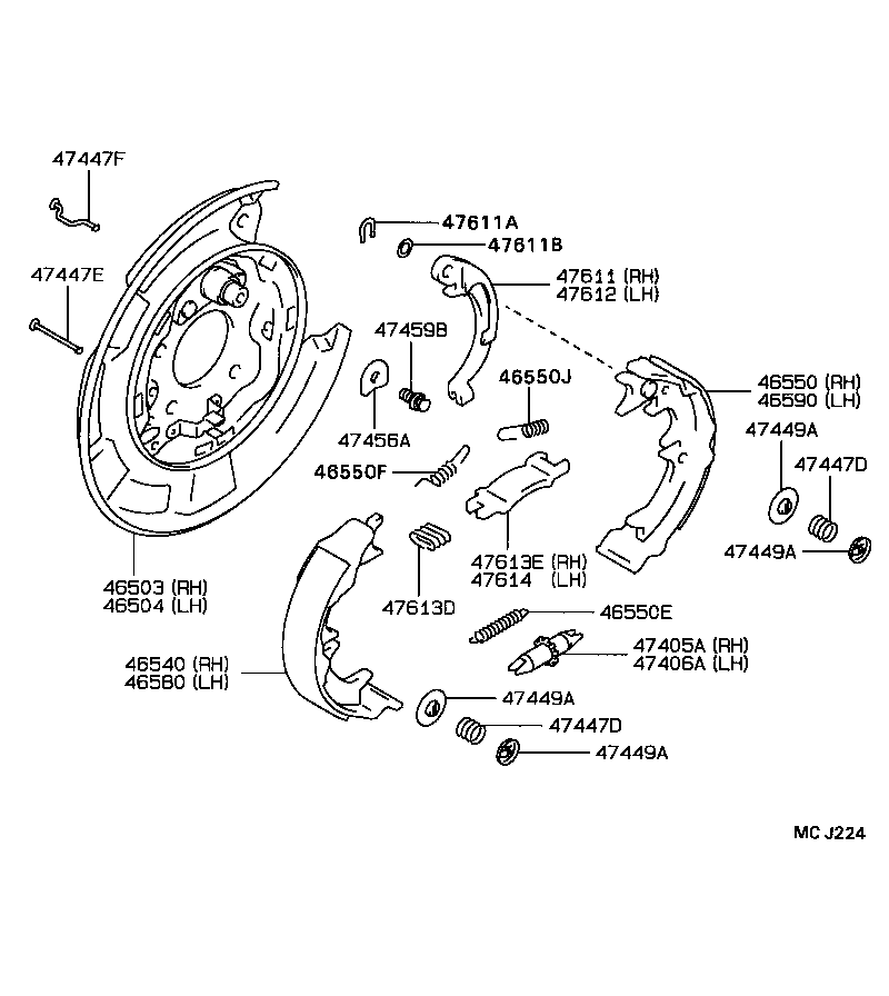 46420-20320 CABLE ASSY, PARKING BRAKE, NO.2 product image