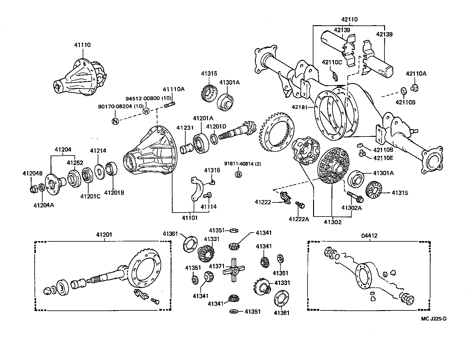 41110-60191 CARRIER ASSY, DIFFERENTIAL, REAR product image