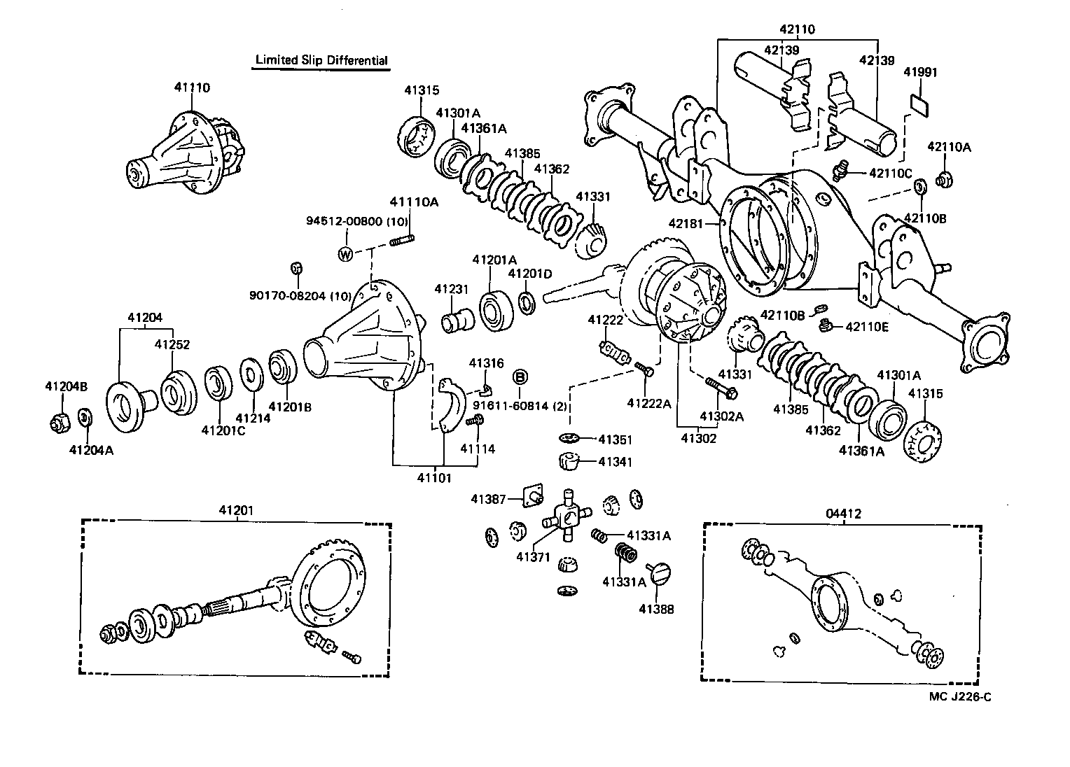 41110-60191 CARRIER ASSY, DIFFERENTIAL, REAR product image