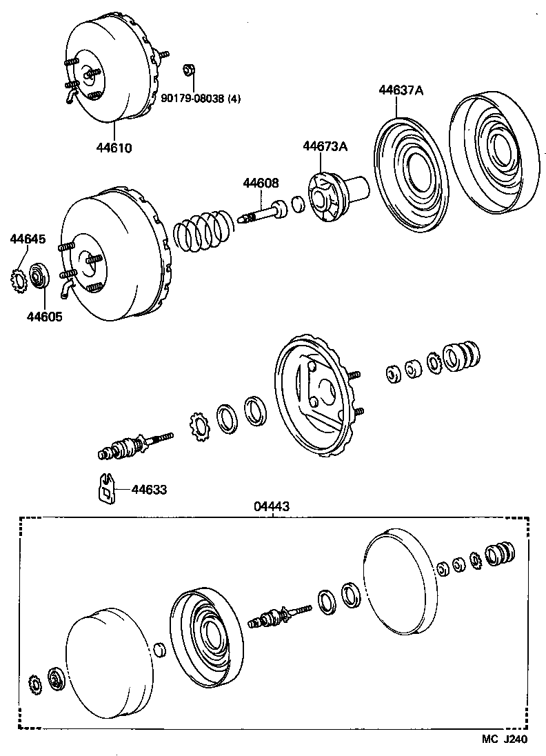 44610-26441 BOOSTER ASSY, BRAKE product image