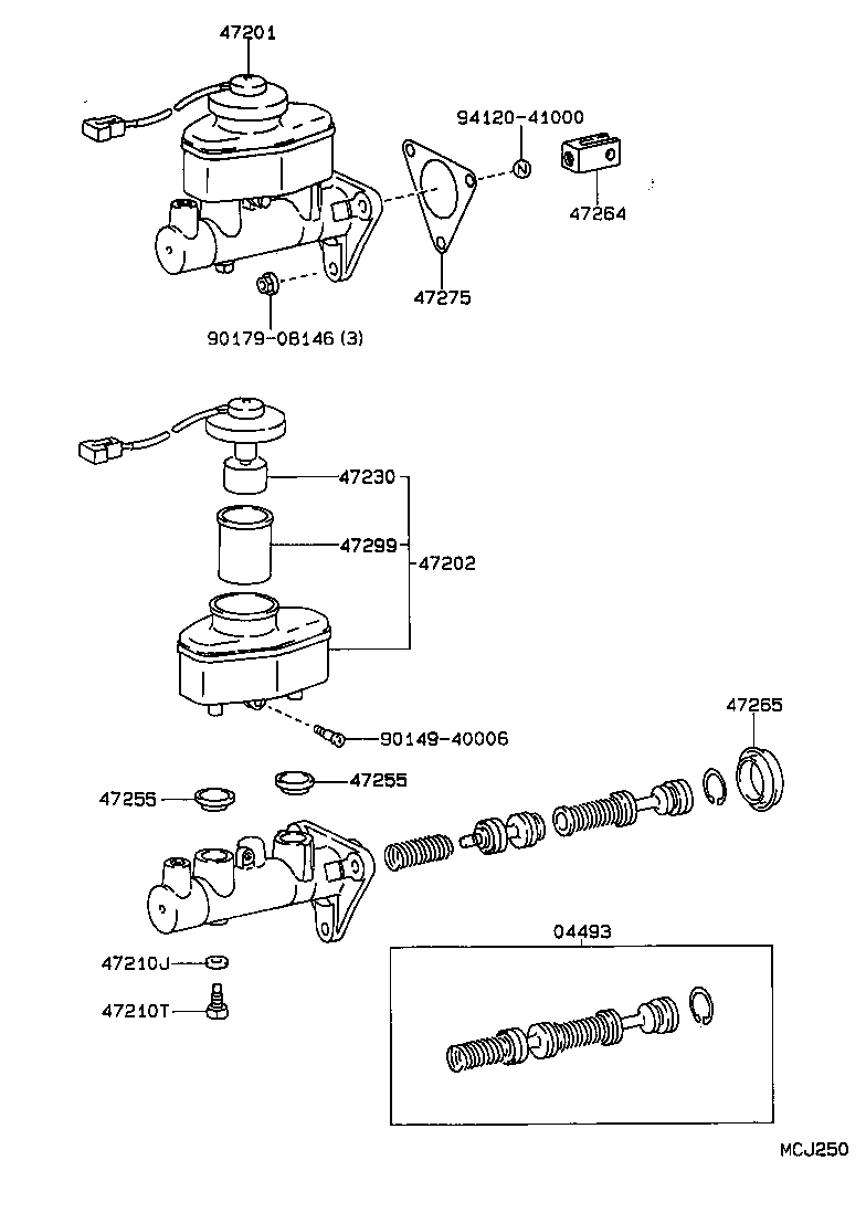 04493-32070 CYLINDER KIT, BRAKE MASTER product image