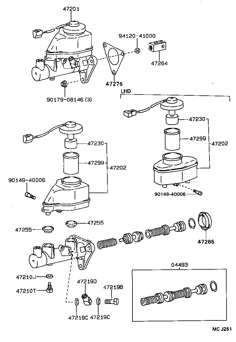 47202-20380 RESERVOIR SUB-ASSY, BRAKE MASTER CYLINDER product image