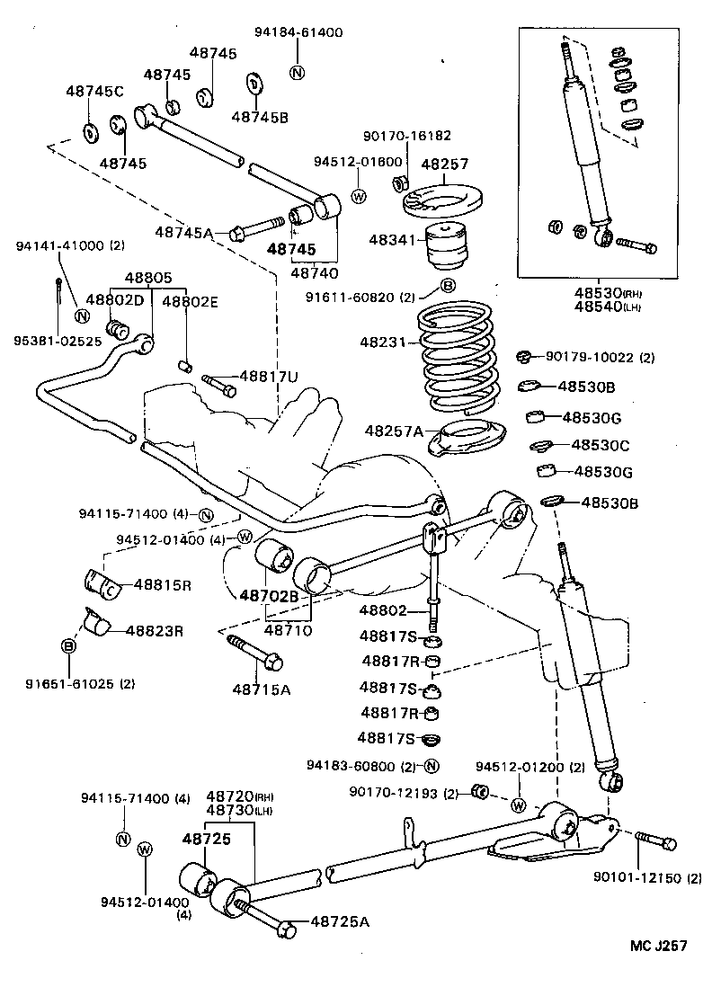 90117-14043 BOLT, U(FOR REAR SPRING) product image