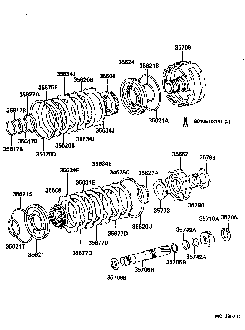 35617-28010 RING, CLUTCH DRUM OIL SEAL product image