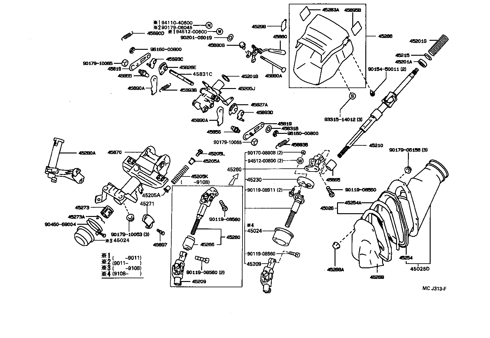 45260-20160 SHAFT ASSY, STEERING INTERMEDIATE, NO.2 product image