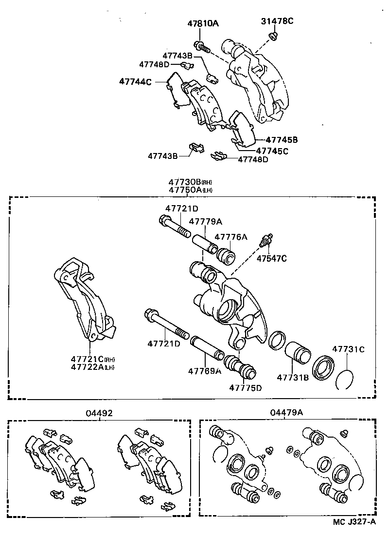 Toyota 04466-32010 PAD KIT, DISC BRAKE, REAR