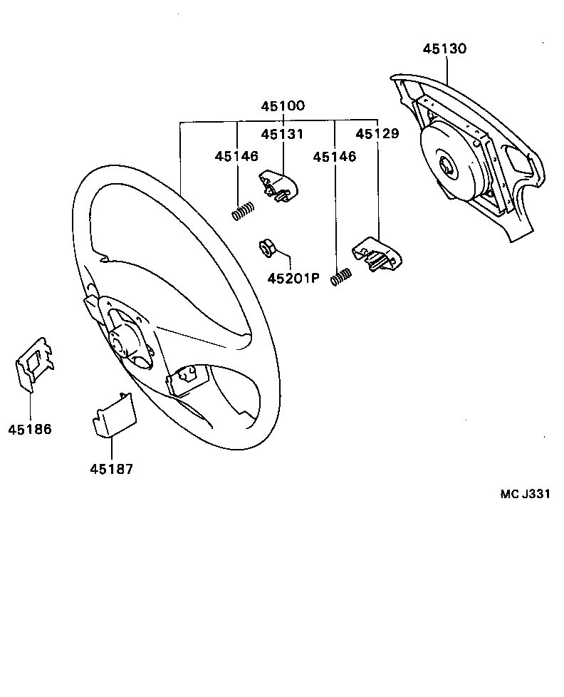 45100-2B040-R8 WHEEL ASSY, STEERING product image