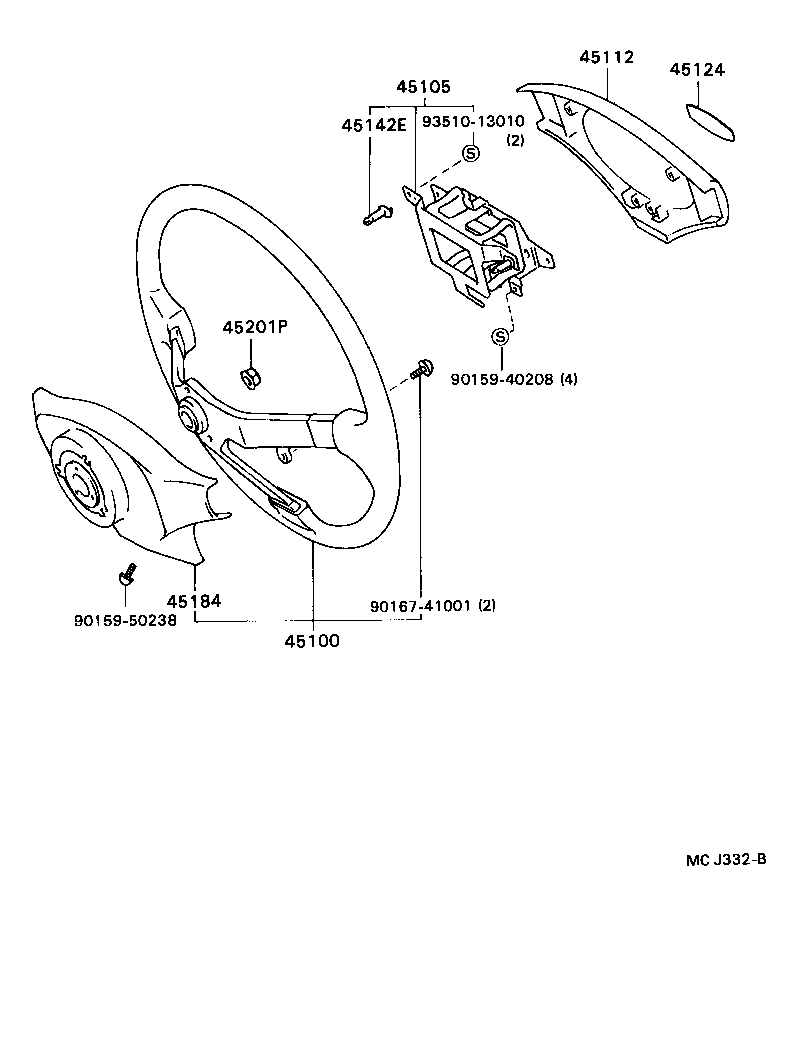 45100-20661-R8 WHEEL ASSY, STEERING product image