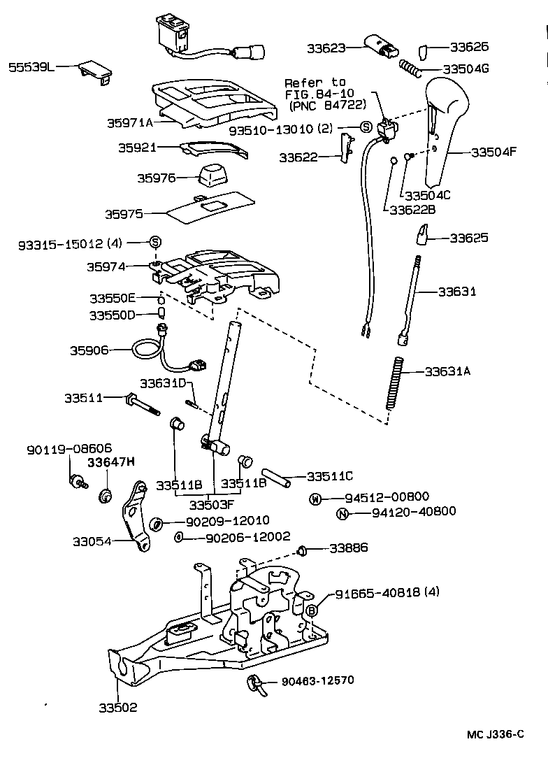 33054-20060 LEVER SUB-ASSY, SHIFT, NO.2(FOR FLOOR SHIFT) product image