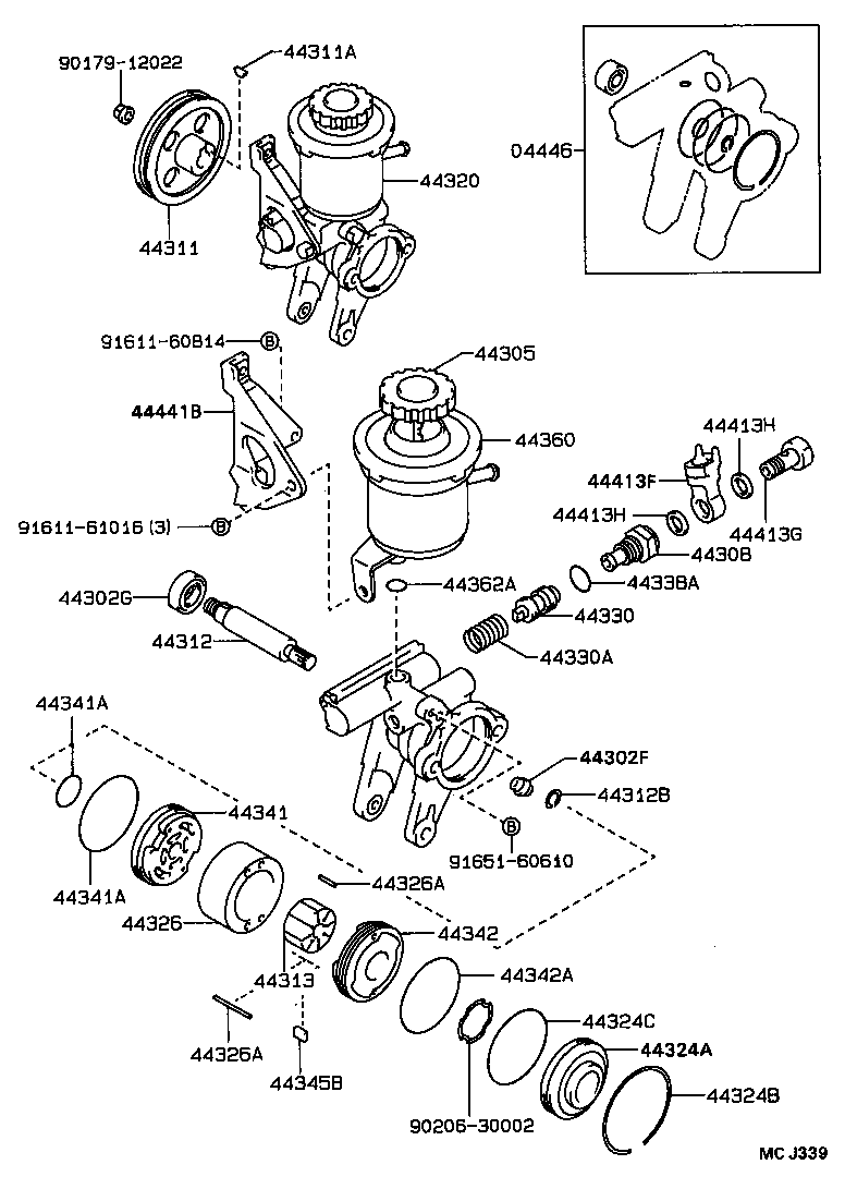 44308-32030 UNION SUB-ASSY, PRESSURE PORT product image