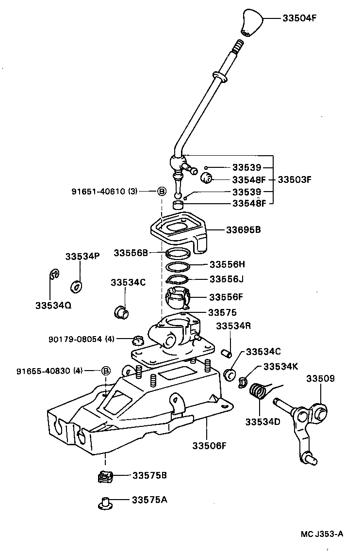 Toyota 33055-20100 LEVER SUB-ASSY, SHIFT(FOR FLOOR SHIFT)