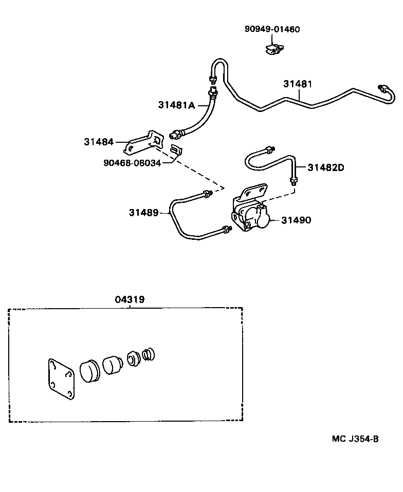 31310-35040 PEDAL SUB-ASSY, CLUTCH product image